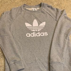 Adidas Gray Sweatshirt with Trefoil logo
